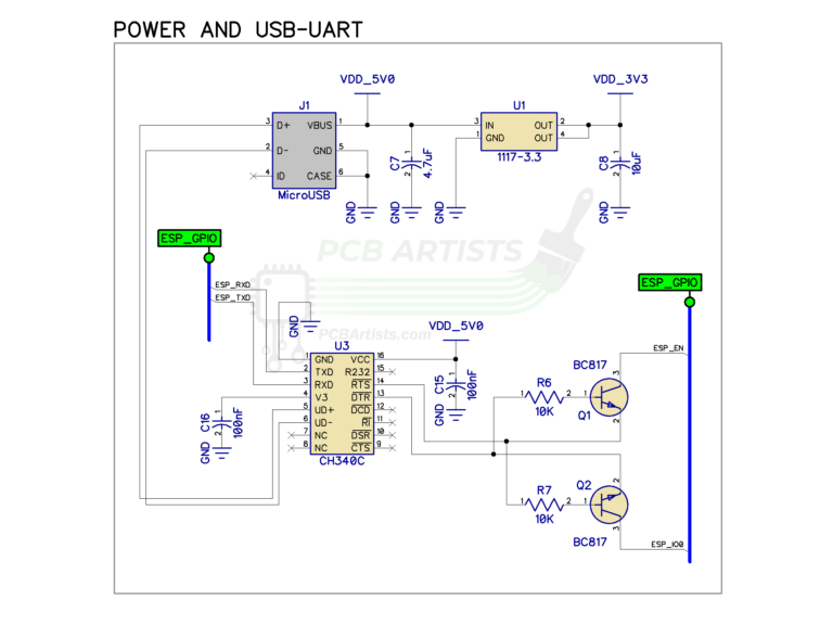 ESP32 CH340 Programmer Schematic - PCB Artists
