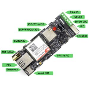 esp32 lte gateway features and devkit layout